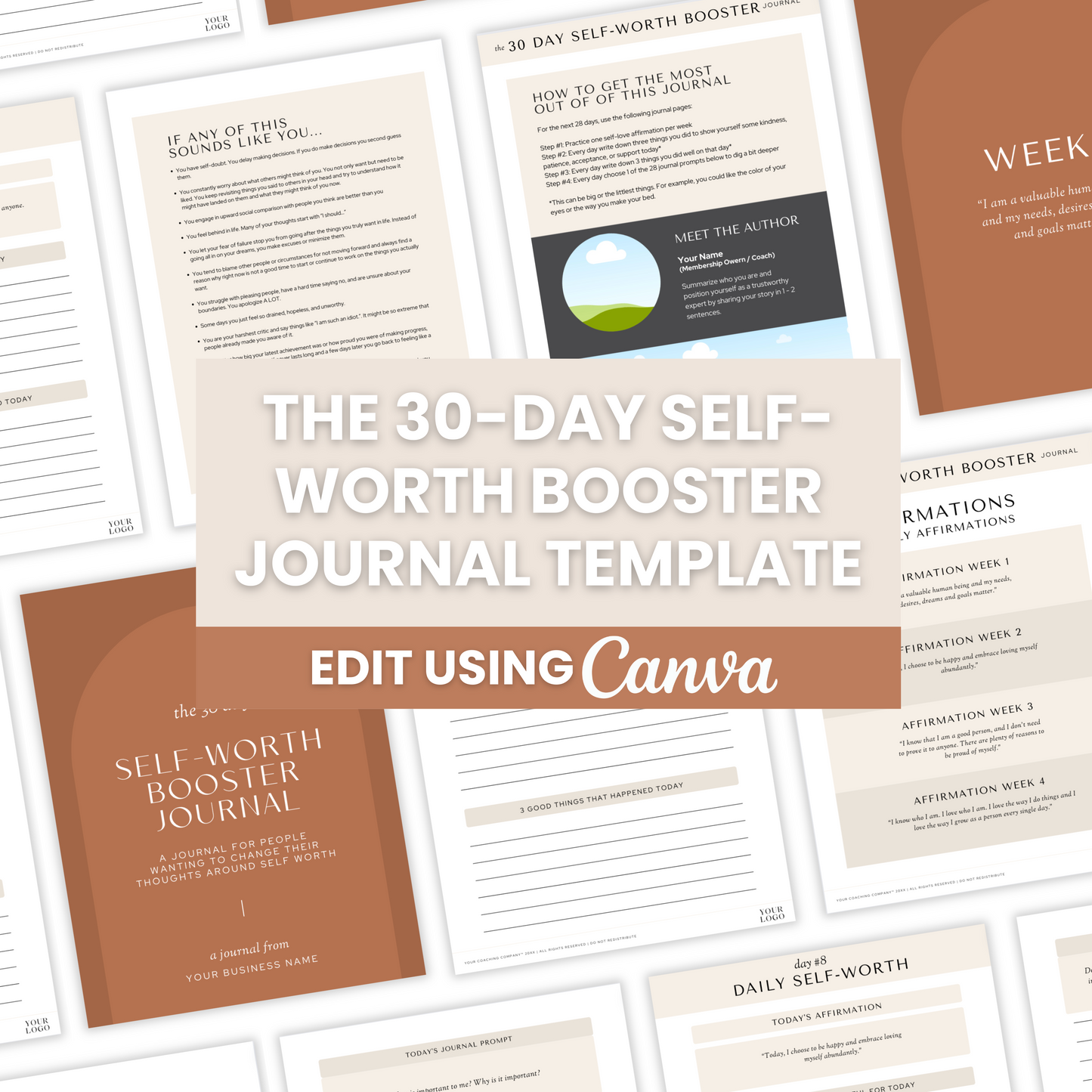 30-Day Self-Worth Journal Template